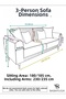 Welsoft Fabric 3 Seater Sofa Cover a Quality Single Piece Sofa Cover Washable Non-Slip Sofa Bed Cover Seat Cover Sofa Cover - 2