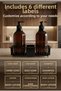 Set of 2 Amber Plastic Liquid Soap Dispensers |   Hand and Dish Soap Set |   Bathroom Organizer with Stand |   500 ml X 2 - 2