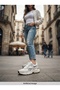 Charge Run White - Beige - Gray Women's Sneaker - 6