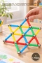 1 Piece Magnetic Lego Set – 37 Pieces Magnetic Stick and Steel Sphere Building Game, Magnet Blocks, Magnetic Toy