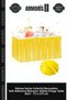Delux Series Colorful Ornamental Self-Adhesive Macaron Yellow Tasseled Table Skirt – 75 X 275 cm