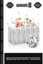 Delux Series Event Decoration Celebration Accessory Silver Metallized Table Skirt 275X75 cm – Self-Adhesive