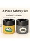 2-Piece Printed Glass Ashtray 9 cm Height × 8 cm Width