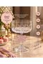 4 Pieces of Glass Serving Bowls with Bowknot Feet, Pink Detailed Dessert Bowl, Ice Cream Bowl and Serving Bowl - 17 cm - 3