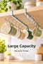 Chrome Metal 10-Hook Plastic Cup Holder with Hooks and Plastic Shoes for Cup Hanging, Cup Hanger for Inside the Cabinet - 6