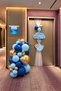 Newborn Baby Boy Hospital Room Door Decoration Set Blue 50 Balloons Welcome Babywhite Tulle Baby Shower Birth Room Decoration