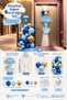 Newborn Baby Boy Hospital Room Door Decoration Set Blue 50 Balloons Welcome Babywhite Tulle Baby Shower Birth Room Decoration - 2