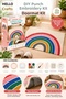 DIY Punch Embroidery Mat Kit – Rainbow Pattern