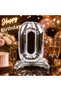 0 Silver Footed Foil Number Balloon 32 Inch Rps Birthday Party Decoration