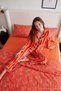 Double Animal Patterned Elastic Sheet Duvet Cover Set 200X220Cm Tphaw27Ckn00013 - 2