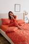 Double Animal Patterned Elastic Sheet Duvet Cover Set 200X220Cm Tphaw27Ckn00013