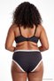 Black Polka Dot Micro Knitted Plus Size Underwear Set Tbbaw27Dg00002 - 4