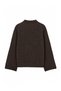Kahverengi İspanyol Kol Oversize Triko Kazak TWOAW27KZ00339 - 6