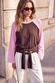 Pembe Premium İnterlok Reglan Kol Oversize Kalıp Beyzbol Uzun Kollu Örme T-Shirt TWOAW27TS00001 - 5
