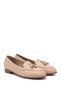 Women's Skin Tasseled Genuine Leather Ballerinas - 2