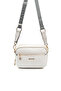 White - Women's Crossbody Bag with Gray Logo Sp1162