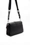 Black - Black Plain Women's Crossbody Bag Sp1009 - 6