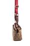 Dark Beige - Claret Red Monogram Women's Crossbody Bag Sp1184 - 3