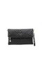 Black - Black Quilted V Women's Portfolio and Clutch Handbag Sp1134