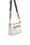 White - Women's Crossbody Bag with Gray Logo Sp1160 - 4