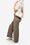 Sand - Sand Beige Houndstooth Plaid Women's Crossbody Bag Sp1144 - 4