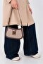 Coffee Yellow - Brown Plaid Line Square Women's Crossbody Bag Sp1132 - 3