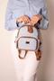Blue - Tan Monogram Women's Backpack Sp1130 - 2