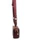 Dark Beige - Claret Red Monogram Women's Crossbody Bag Sp1078 - 3