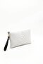 White - White Quilted V Women's Portfolio and Clutch Handbag Sp1134 - 3