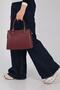Burgundy - Burgundy Leather Women's Handbag Sp1233 - 5