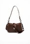 Coffee - Coffee Plain Women's Crossbody Bag Sp1132 - 4