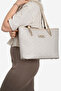 Beige - Sand Beige Knitted Women's Shoulder Bag Sp1282 - 2