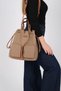 Mink - Tan Satin Women's Backpack Sp1232 - 7