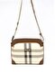 Cream - Tan Plaid Women's Crossbody Bag Sp364