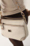 Sand Beige - Sand Plaid Line Square Women's Crossbody Bag Sp1160 - 3