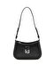 Black - Black Plain Women's Crossbody Bag Sp1132