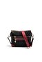 Siyah - Bordo Monogram Kadın Çapraz Çanta SP1110 - 5