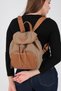 Mink - Tan Satin Women's Backpack Sp1231 - 5