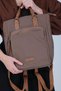 Brown - Tan Satin Women's Handbag Sp1226 - 4