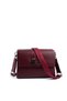 Burgundy - Burgundy Plain Women's Crossbody Bag Sp1009 - 6