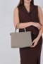 Beige - Beige Leather Women's Handbag Sp1237 - 4