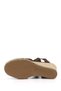 Women's Brown Suede Wedge Heel with Cross Elastic Bands Sandals - 6