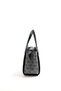 Gray - Navy Blue Monogram Women's Handbag Sp1136 - 4