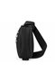 Women's Black Multi-Compartment Zippered Shoulder Bag with Adjustable Strap for Daily Use - 5