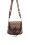 Coffee - Coffee Monogram Women's Shoulder Bag Sp1147 - 6