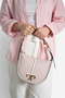 Burgundy - Bone Crow's Feet Plaid Women's Shoulder Bag Sp1270 - 6