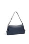 Navy Blue - Navy Blue Plain Women's Shoulder Bag Sp1294 - 3