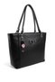 Black - Black Plain Women's Shoulder Bag Sp1176 - 4