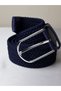 Unisex Flexible Braided Belt with Metal Buckle 3.5 cm