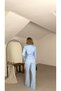 Padded Women's Jacket and Trousers Set with Pleated Detail - 4